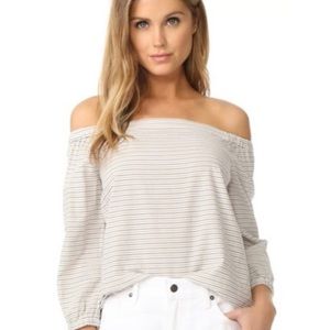 Madewell Jardin off the shoulder striped blouse